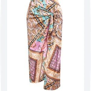 Zaful skirt Multicolor Patchwork Midi NEW Small wrap coverup